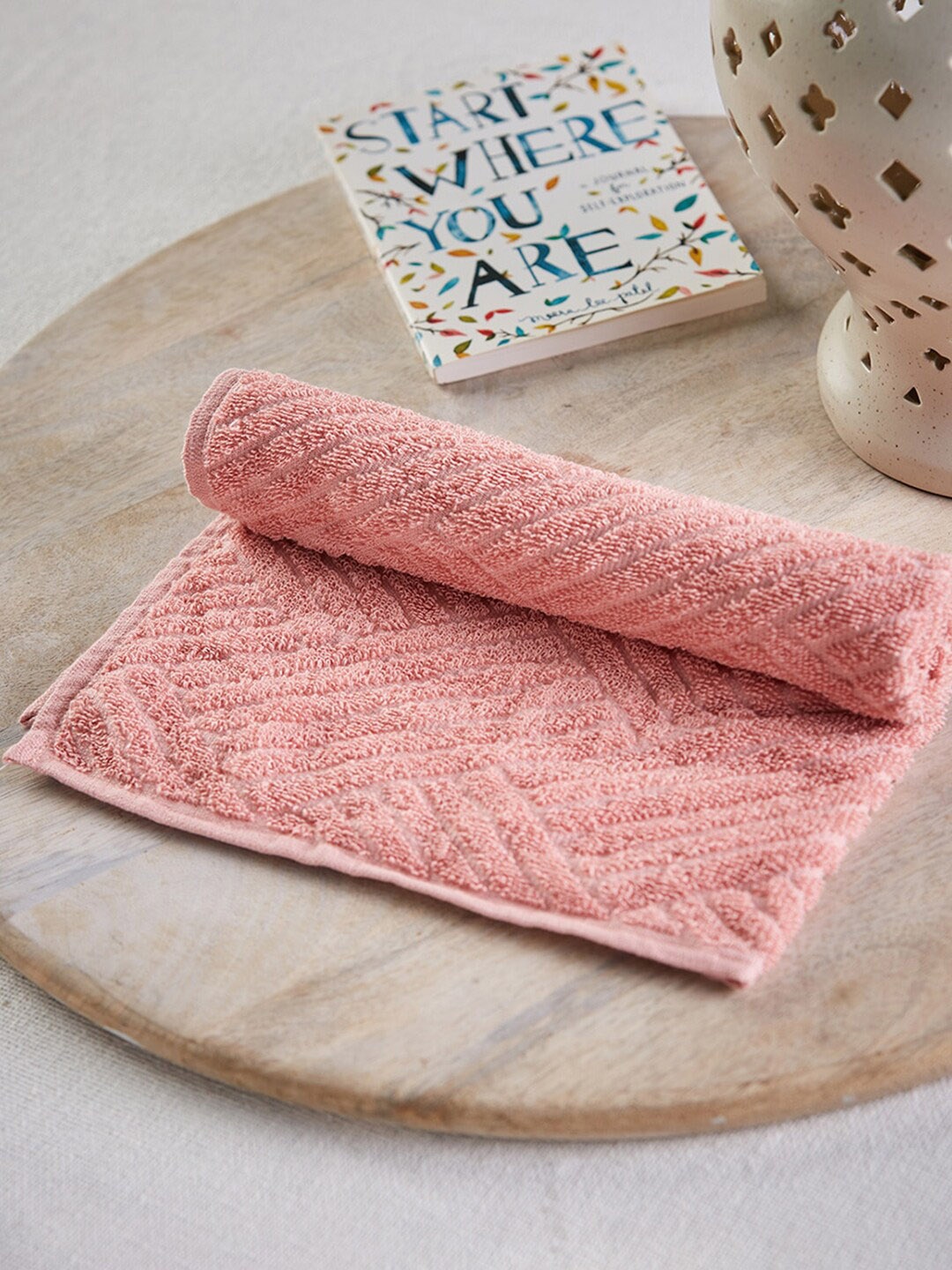 

Fabindia Palash Pink 520 GSM Cotton Face Towel