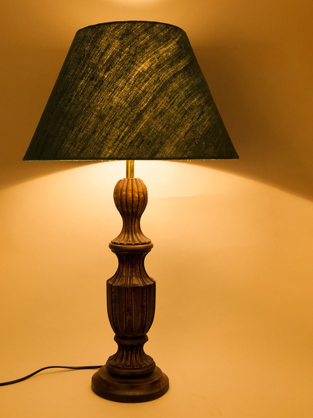 

Fabindia Basic Silk Lamp Shade, Green