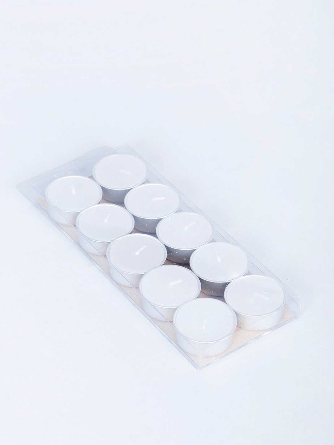 

Fabindia White Set Of 10 T-Light Candles