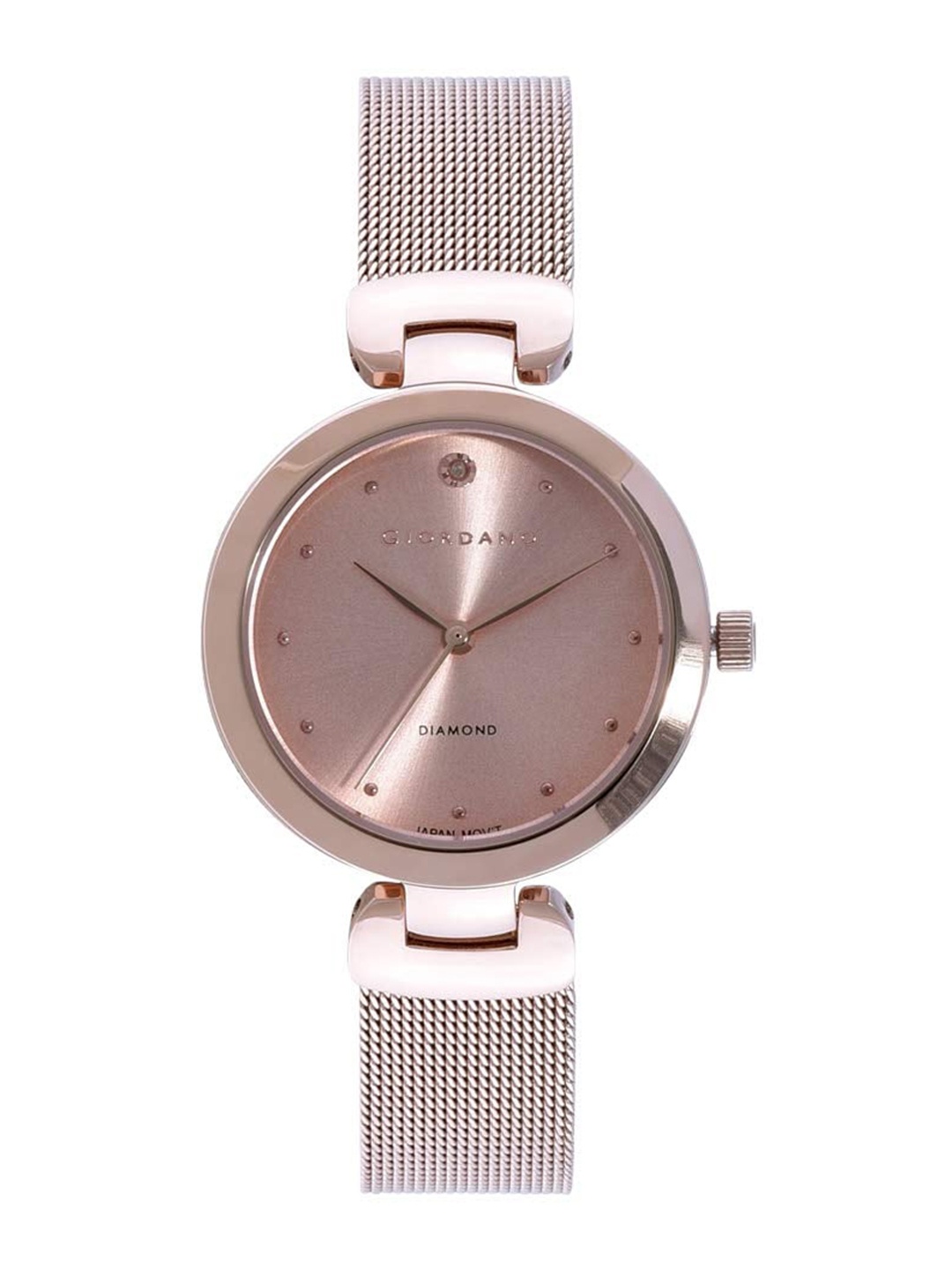 GIORDANO Women Bracelet Style Straps Analogue Watch, Rose gold