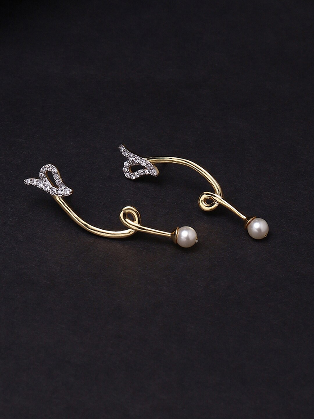 

Voylla Gold-Plated Contemporary Studs Earrings