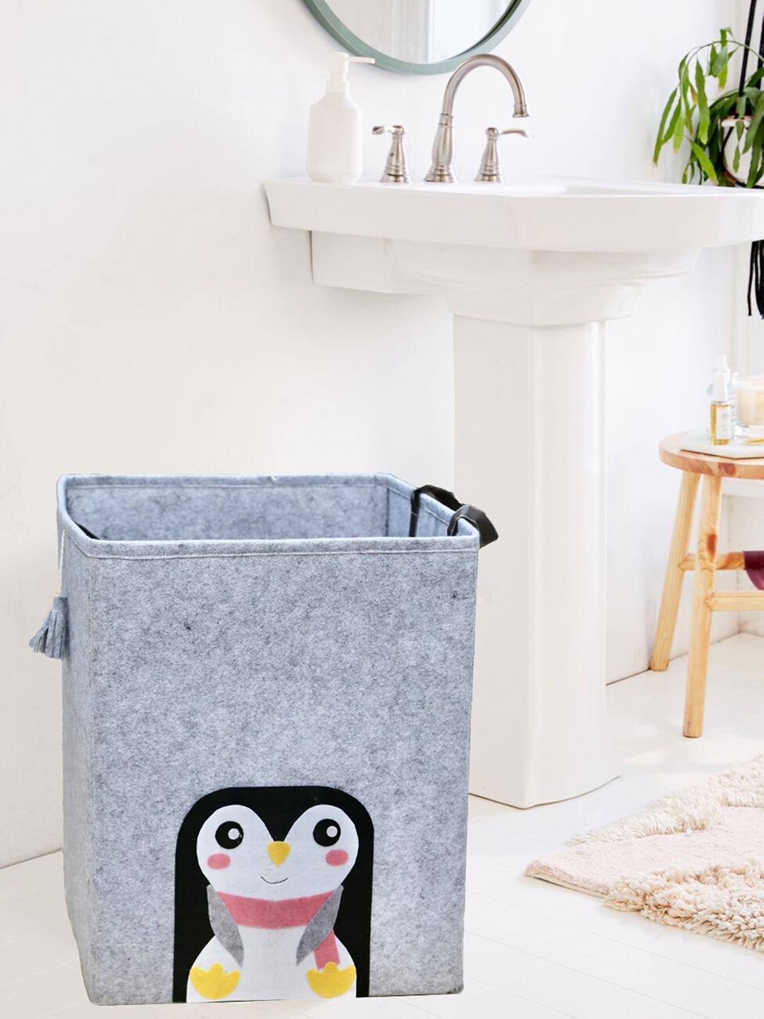 

My Gift Booth Grey Patterned Cotton Storage Cube Organiser