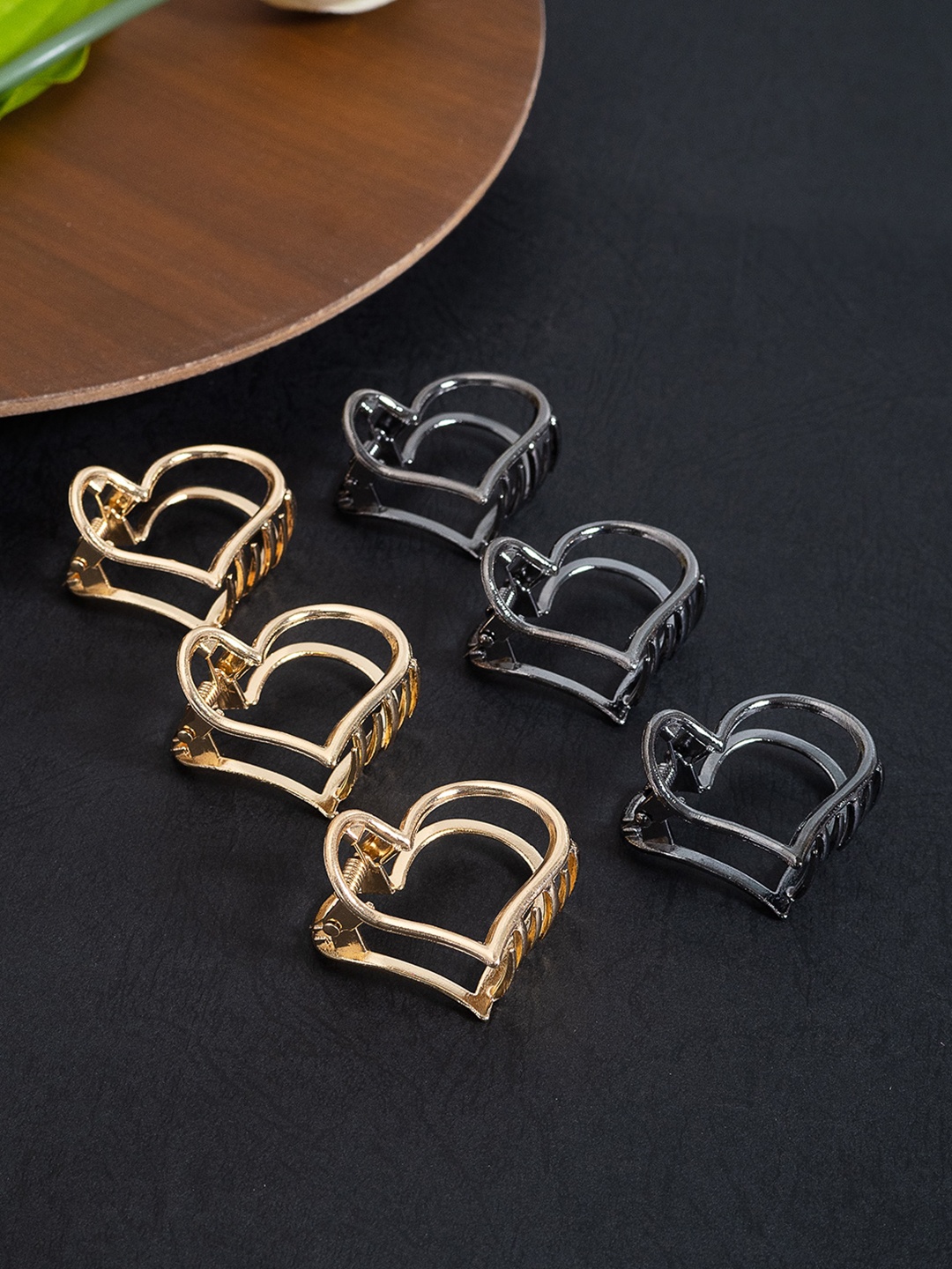

Golden Peacock Set of 6 Claw Clip, Gold