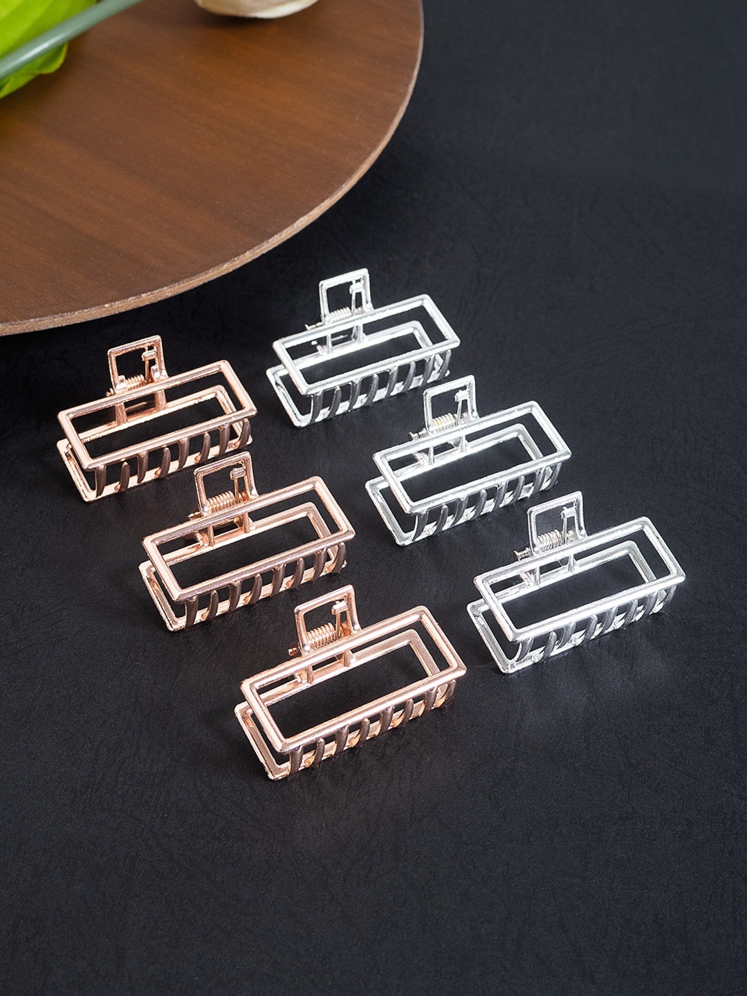 

Golden Peacock Set of 6 Claw Clip, Gold