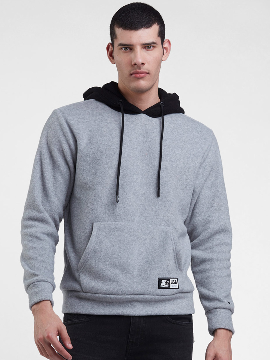

STARTER Hooded Pullover Sweatshirt, Grey