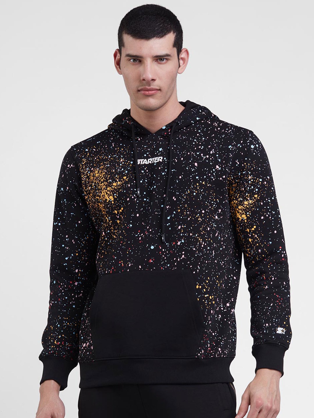 

STARTER Men Black Cotton Printed Sweatshirt