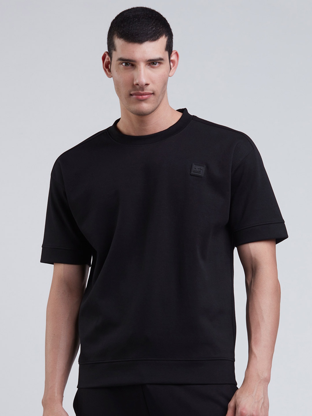 

STARTER Round Neck Cotton Sweatshirt, Black