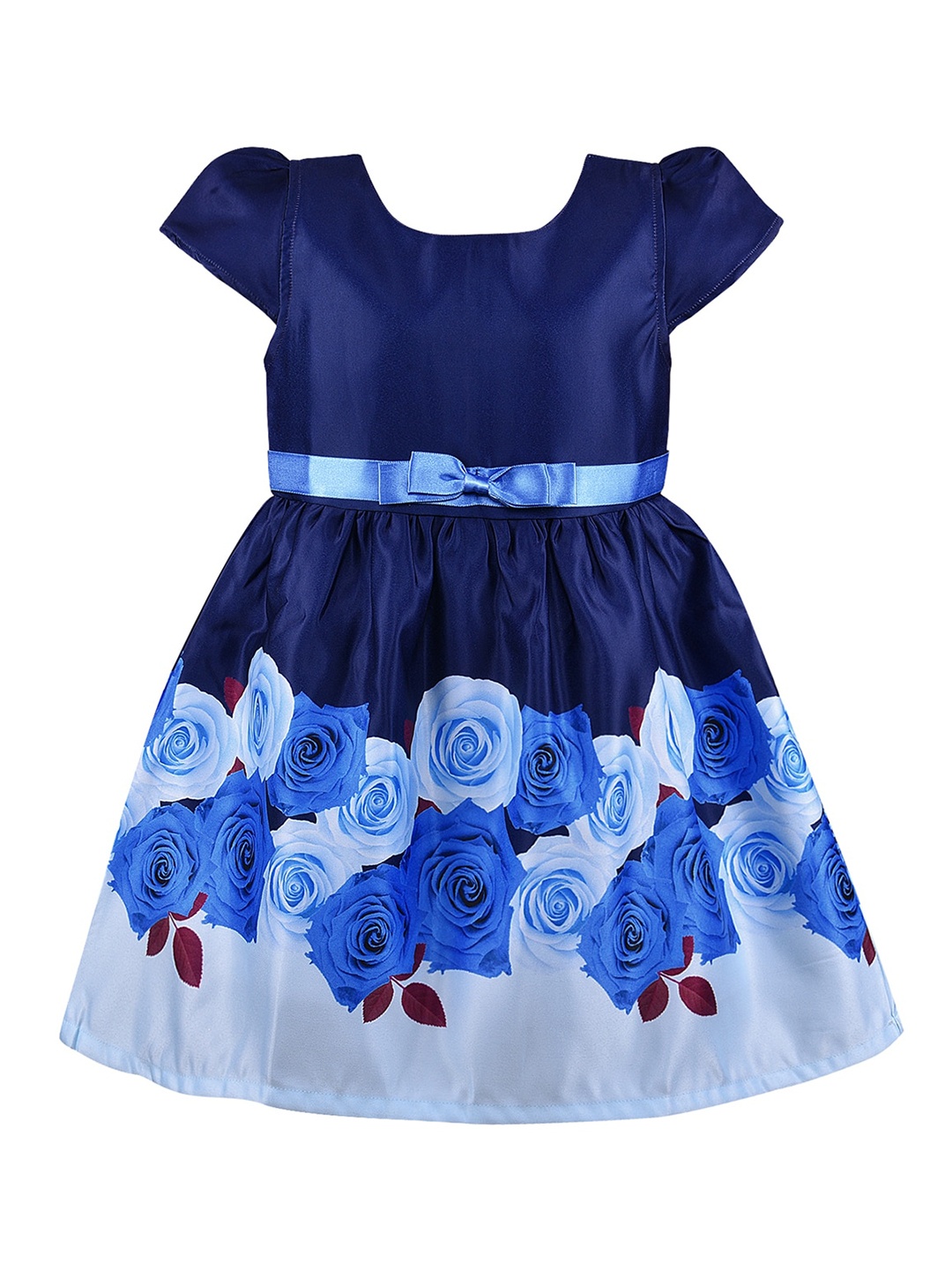 

Wish Karo Floral Printed Dress, Navy blue
