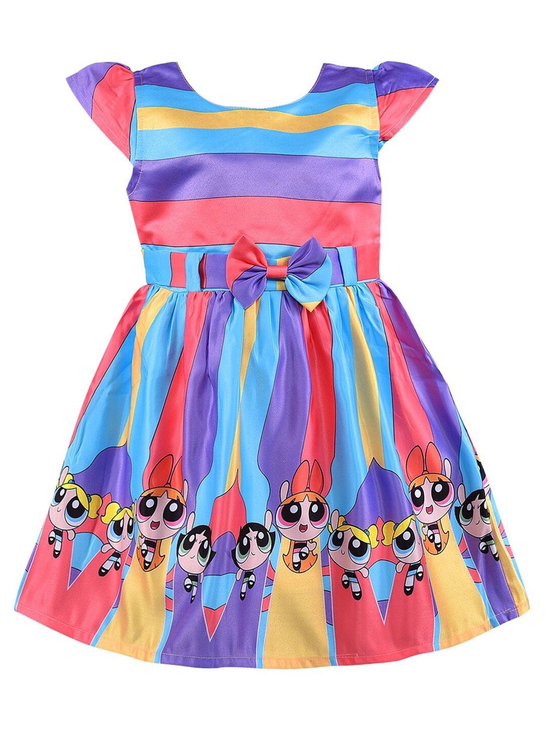 

Wish Karo Girls Graphic Printed A-Line Dress, Multi