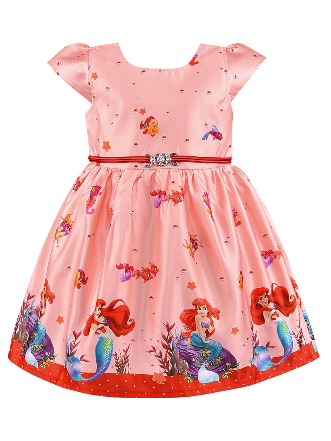 

Wish Karo Satin Dress, Peach