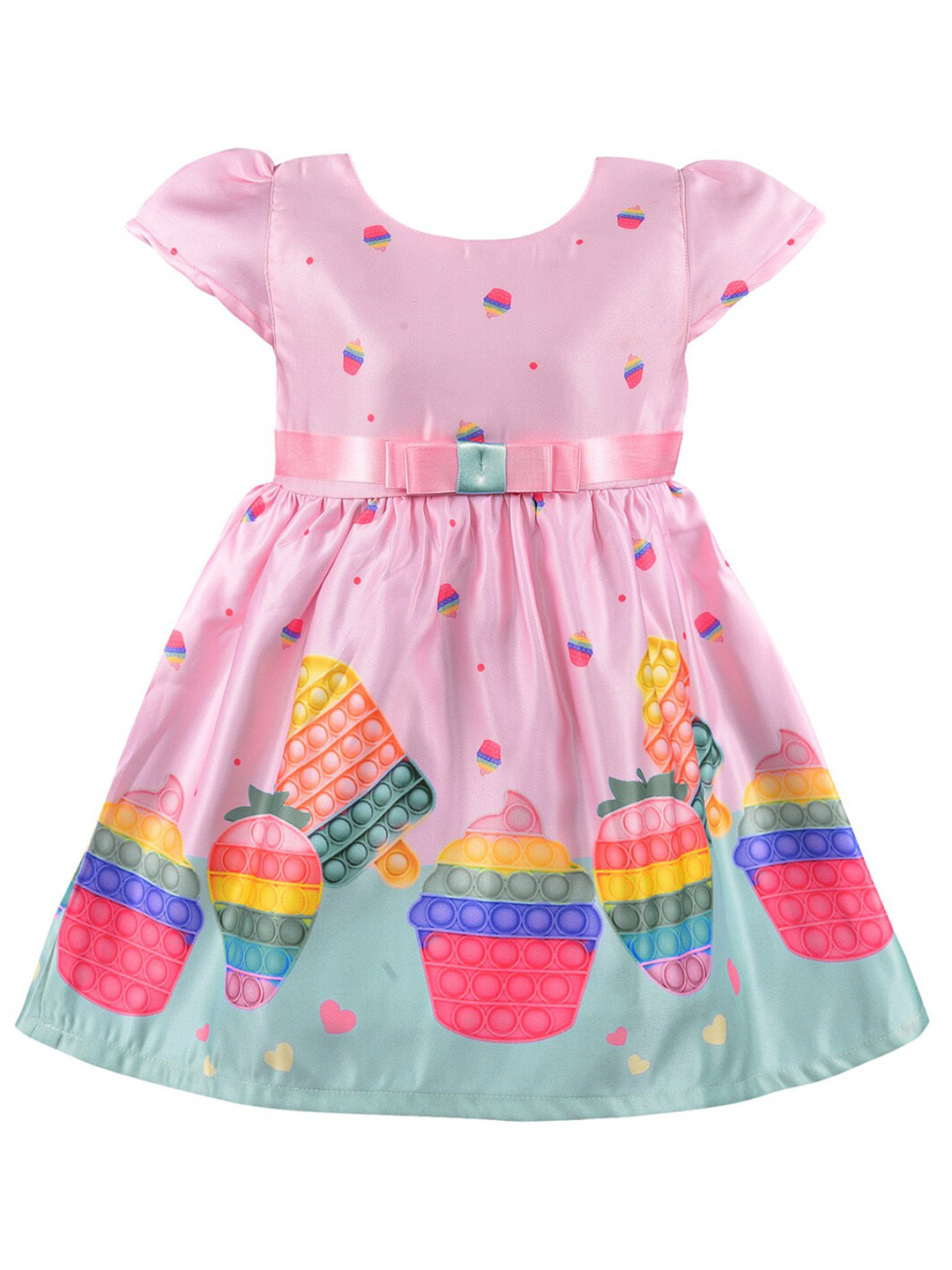 

Wish Karo Printed Satin Dress, Pink