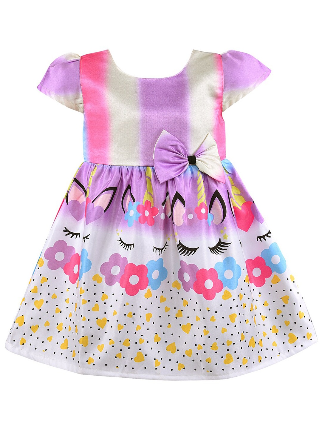 

Wish Karo Floral Satin Dress, Purple