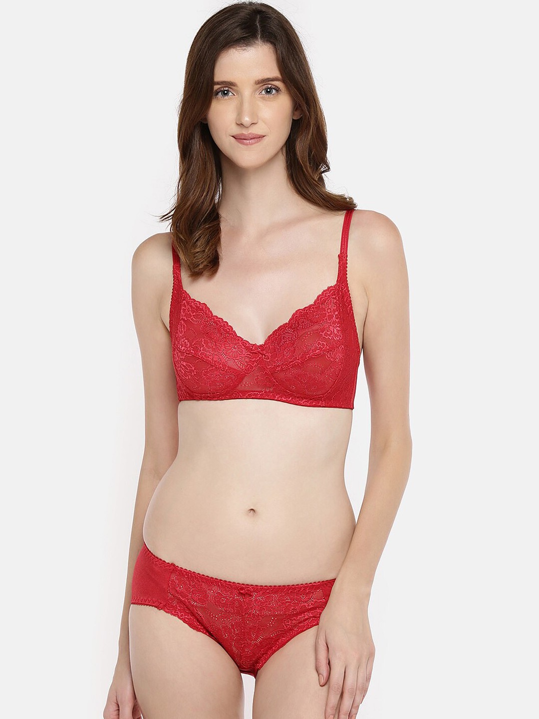 

Lady Love Self-Design Nylon Non Padded Lingerie Set, Maroon