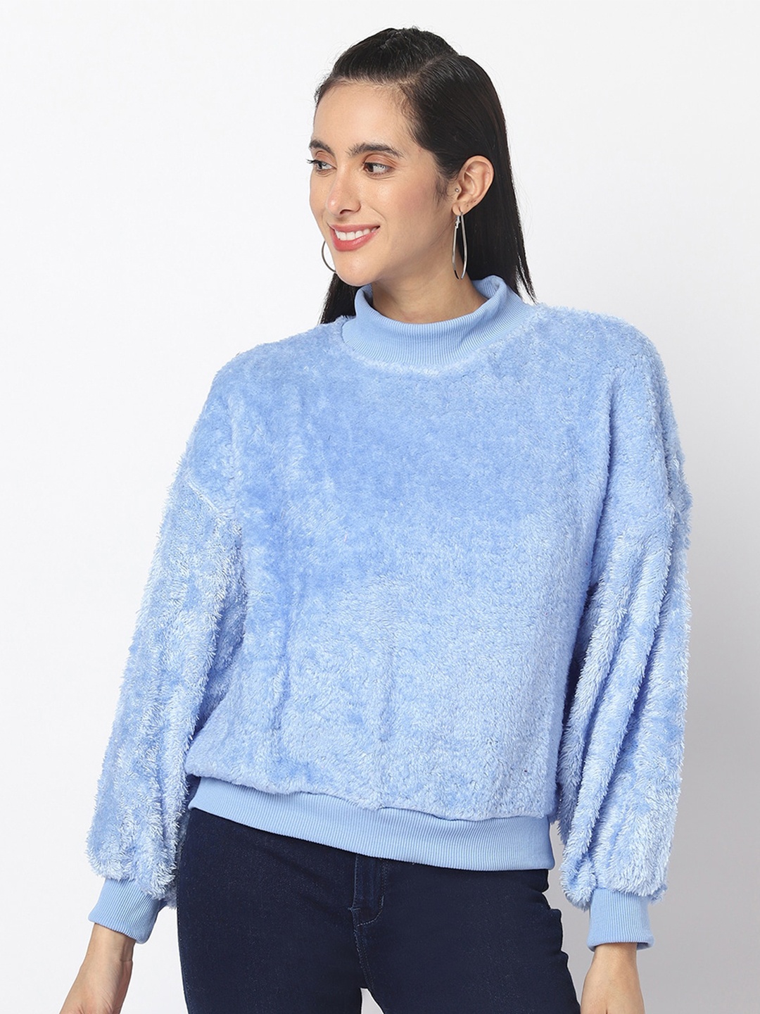 

ELEGANCE Women Cotton Pullover, Blue