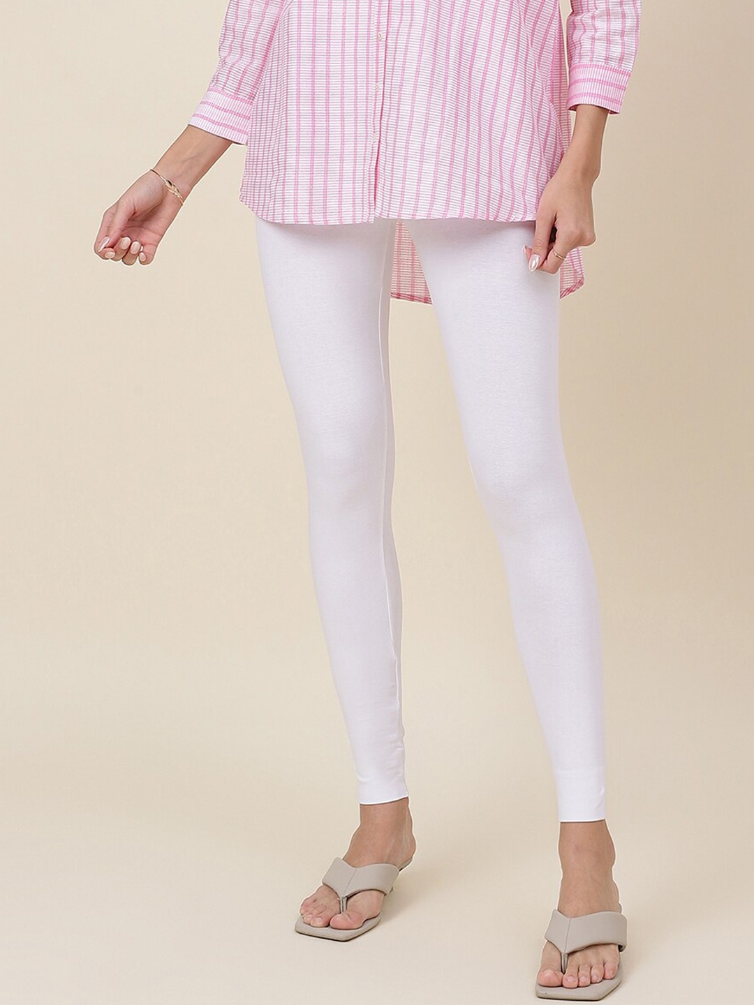 

Fabindia Ankle-Length Leggings, White