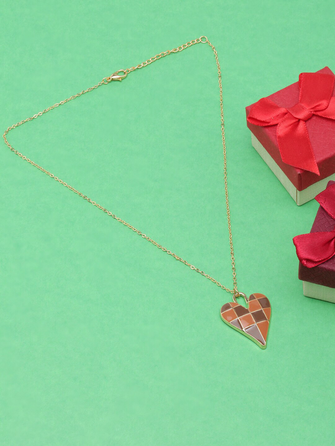 

DIVA WALK Brass Gold-Plated Enamelled Necklace