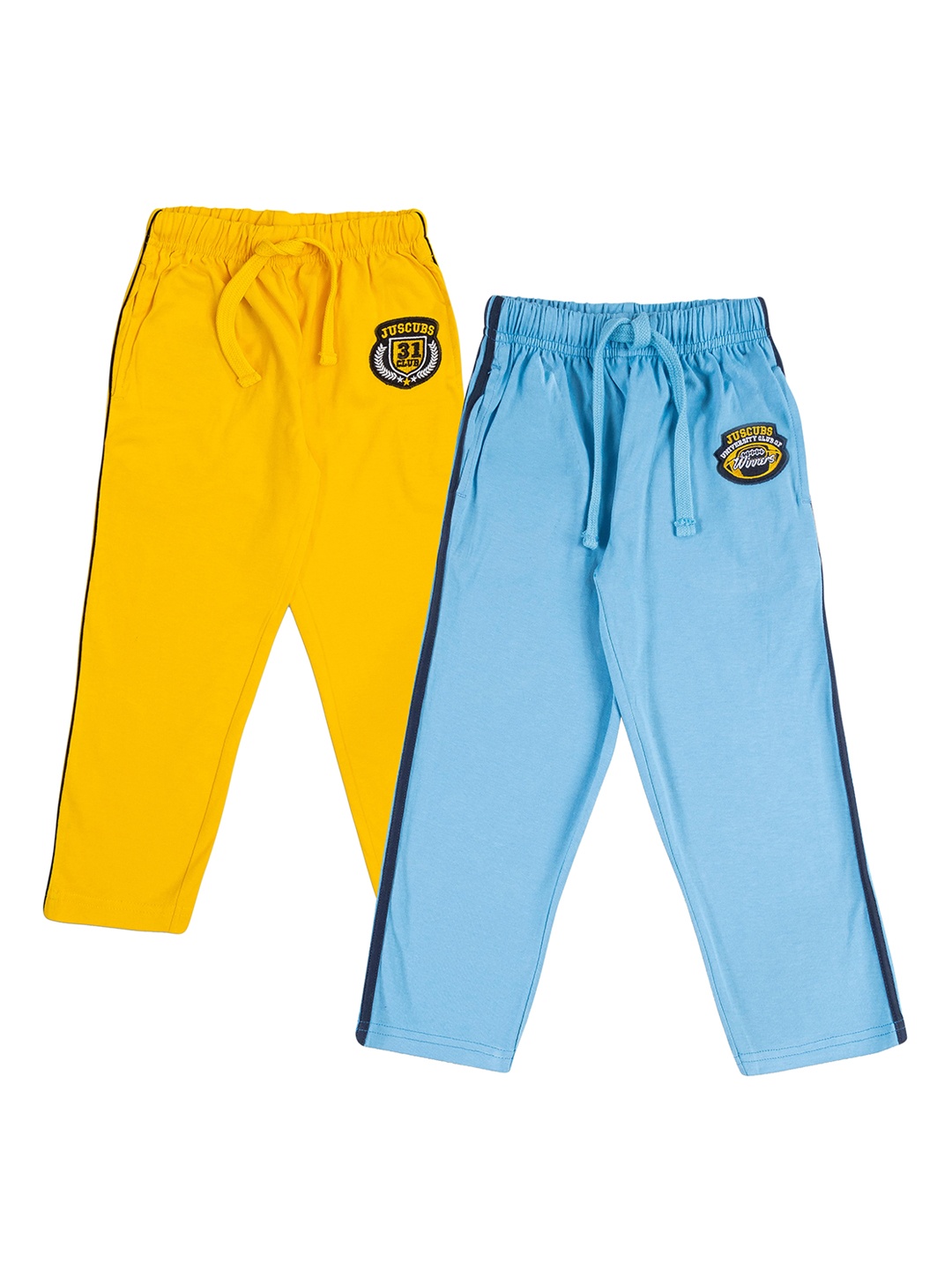 

JusCubs Boys Pack Of 2 Pure Cotton Track Pants, Blue