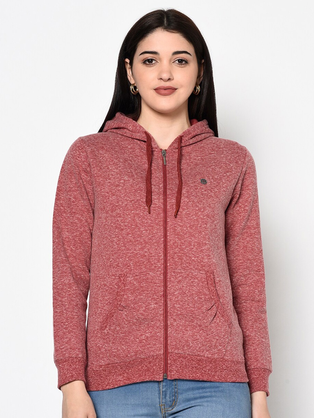 

Miss Grace Women Hooded Cotton Sweatshirt, Rust