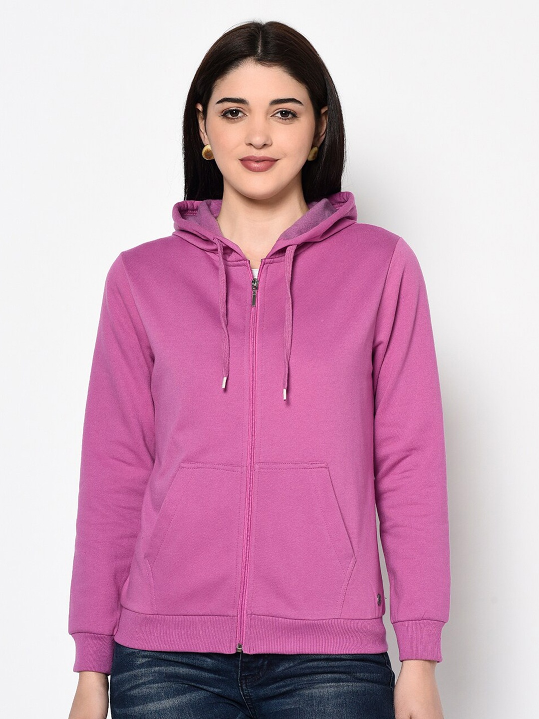 

Miss Grace Women Mauve Hooded Sweatshirt