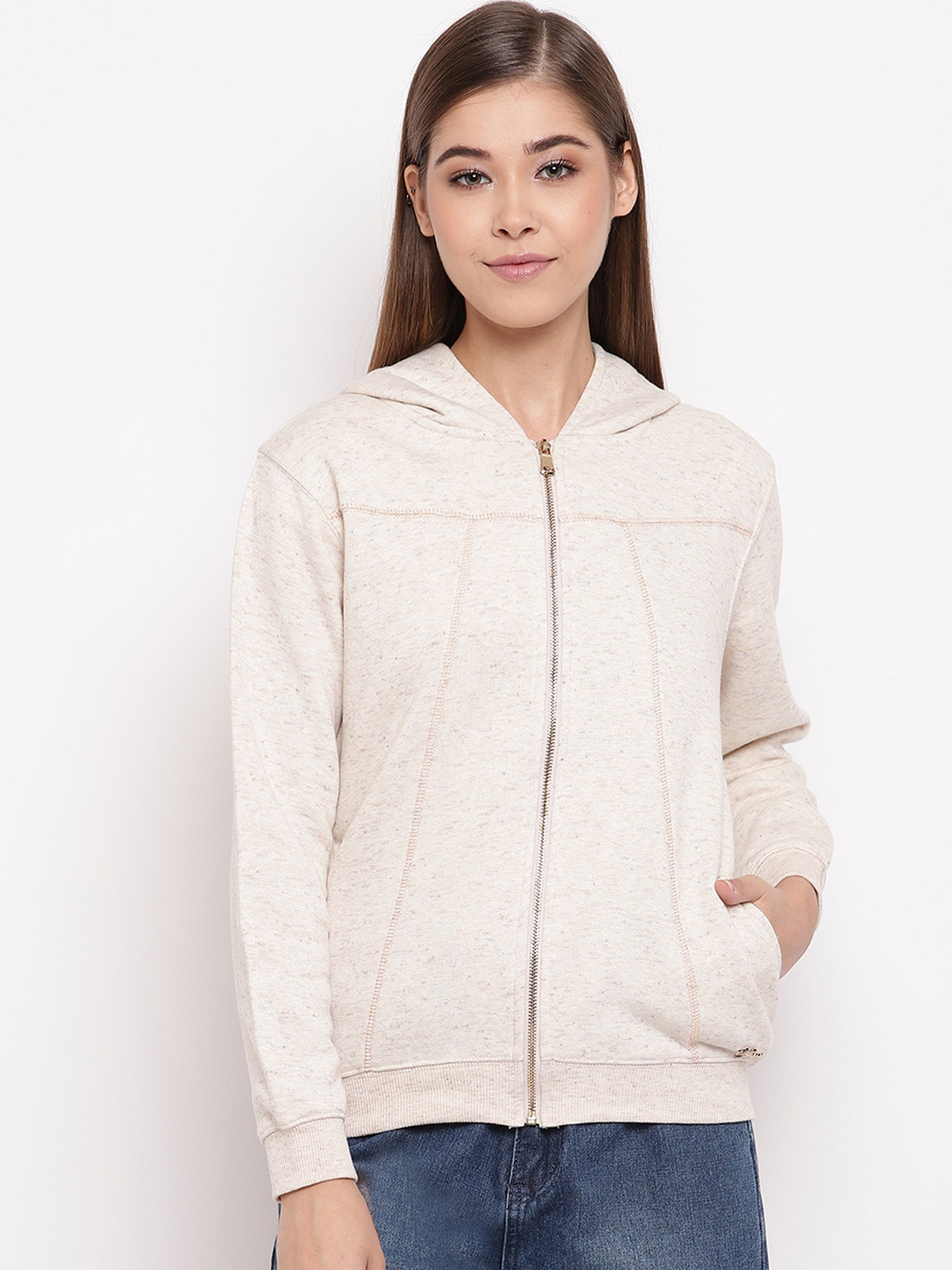 

Miss Grace Hooded Cotton Sweatshirt, Beige