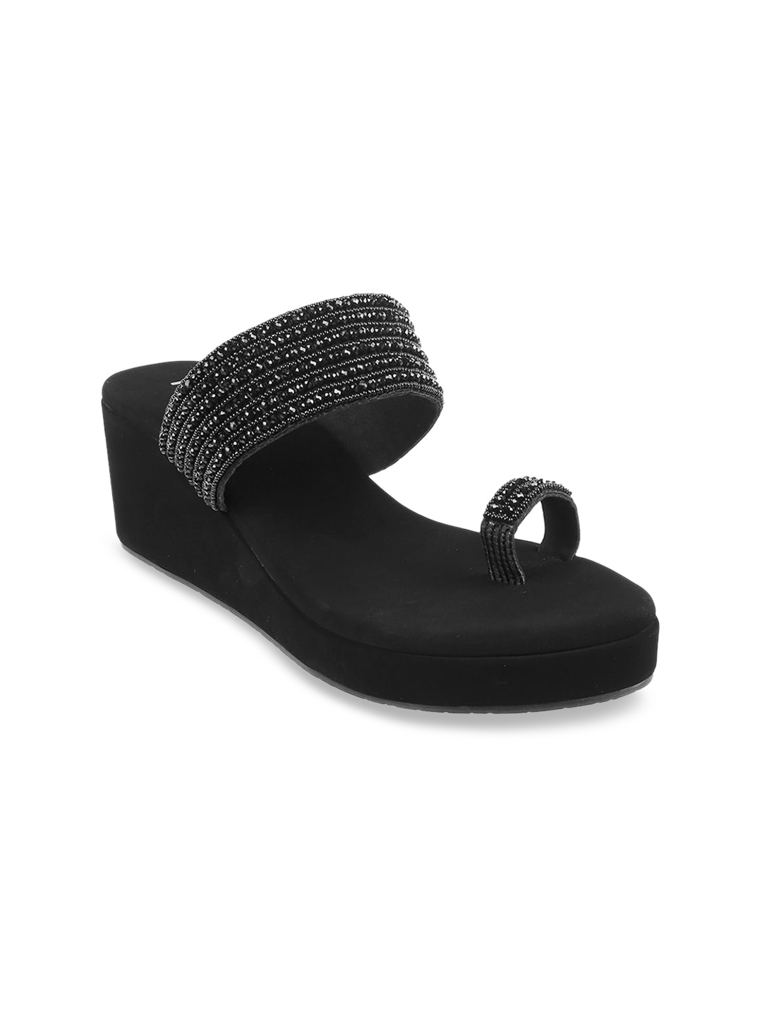 

Metro Embellished Wedge Heels, Black