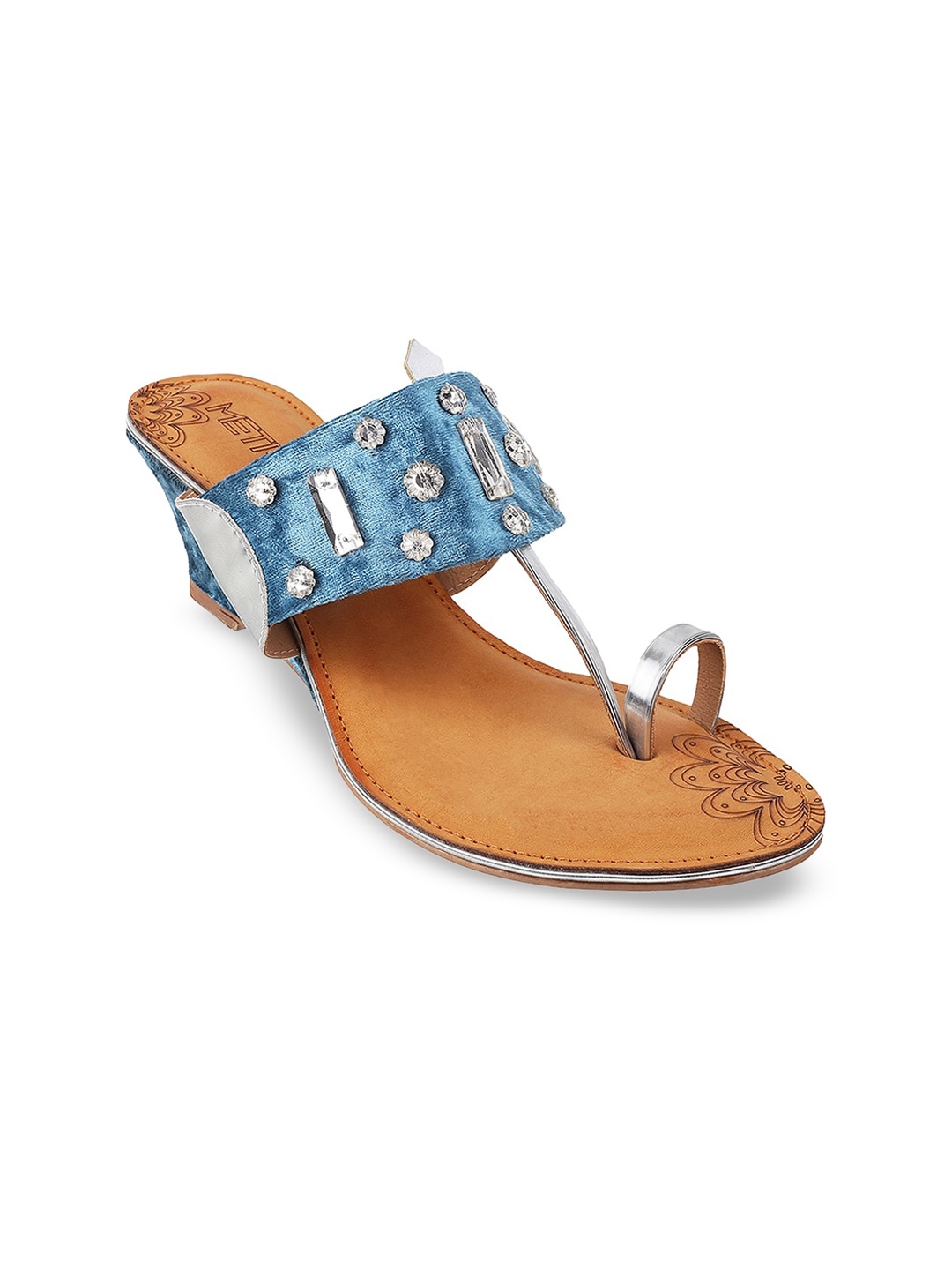 

Metro Embellished Wedge Heels, Blue