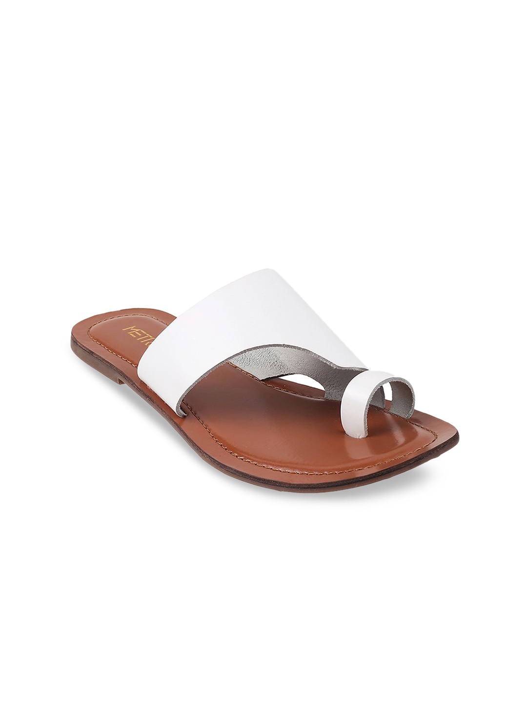 

Metro Women One Toe Flats, White