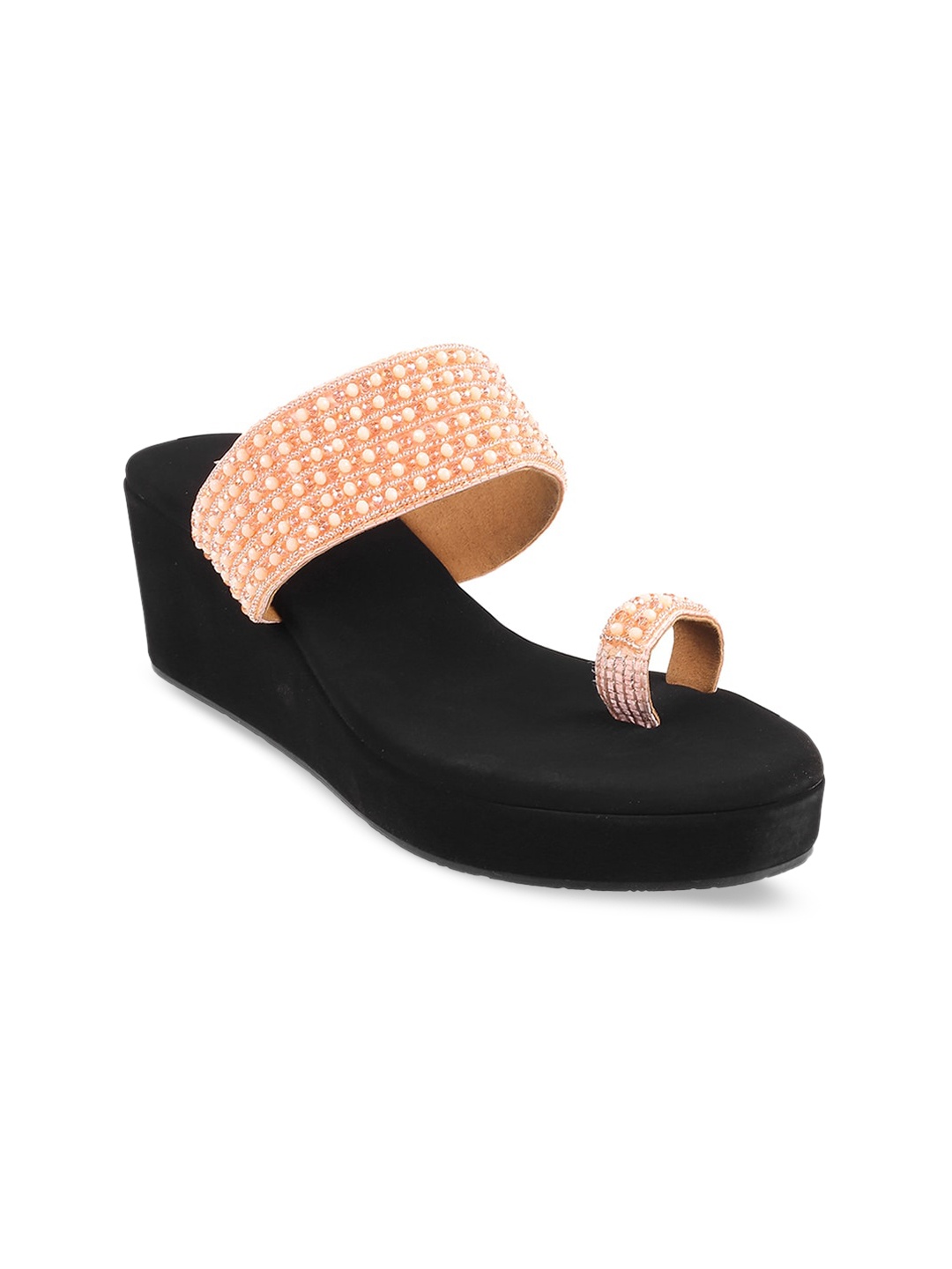 

Metro Embellished Platform Heels, Peach