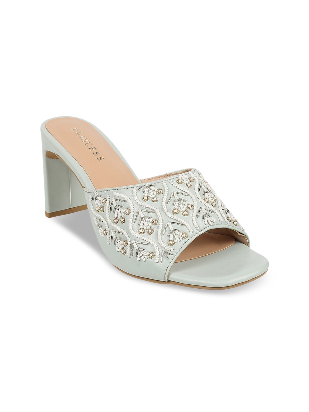 

Metro Embellished Block Heels, Blue