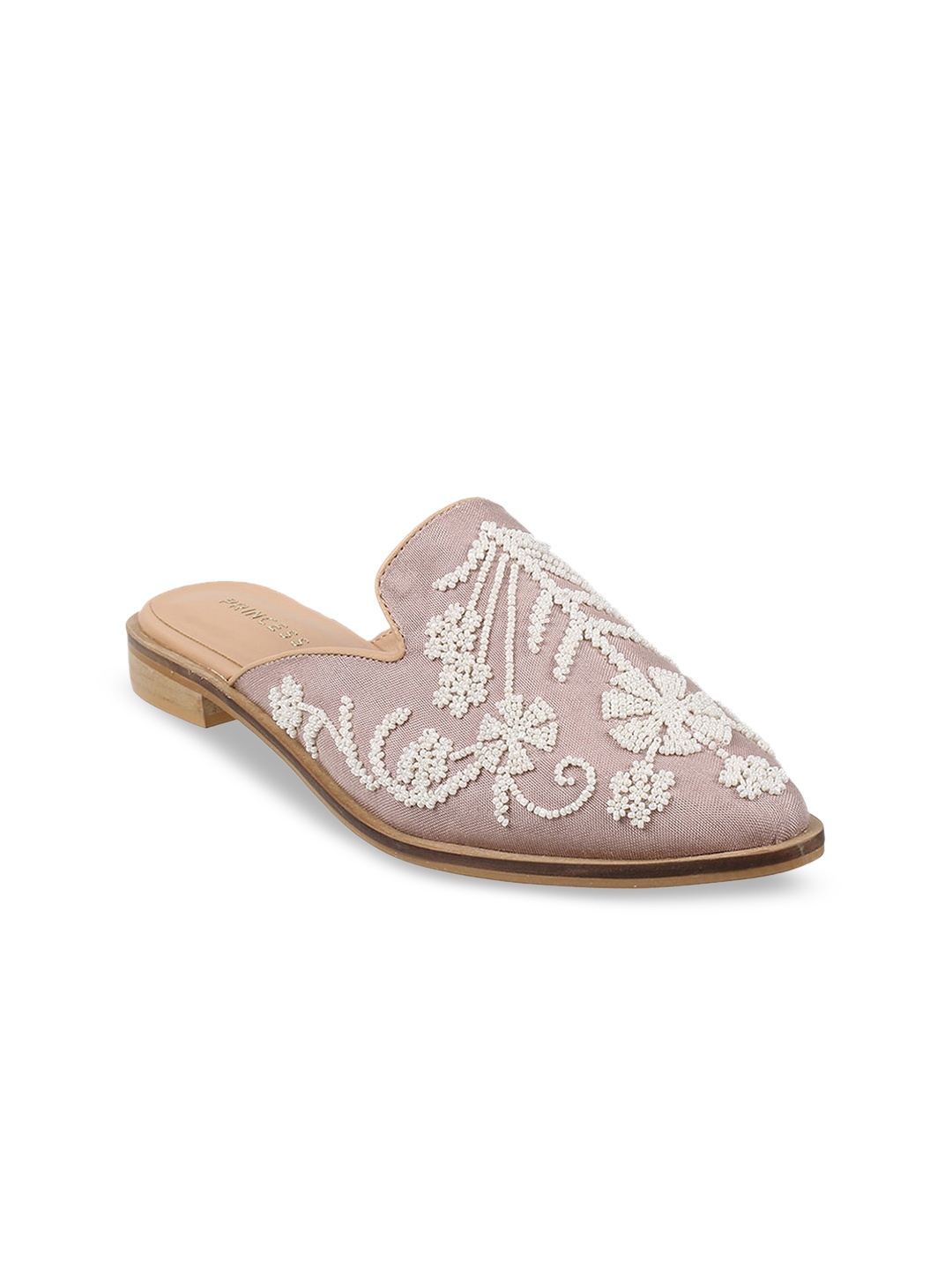 

Metro Women Embroidered Ethnic Mules, Lavender