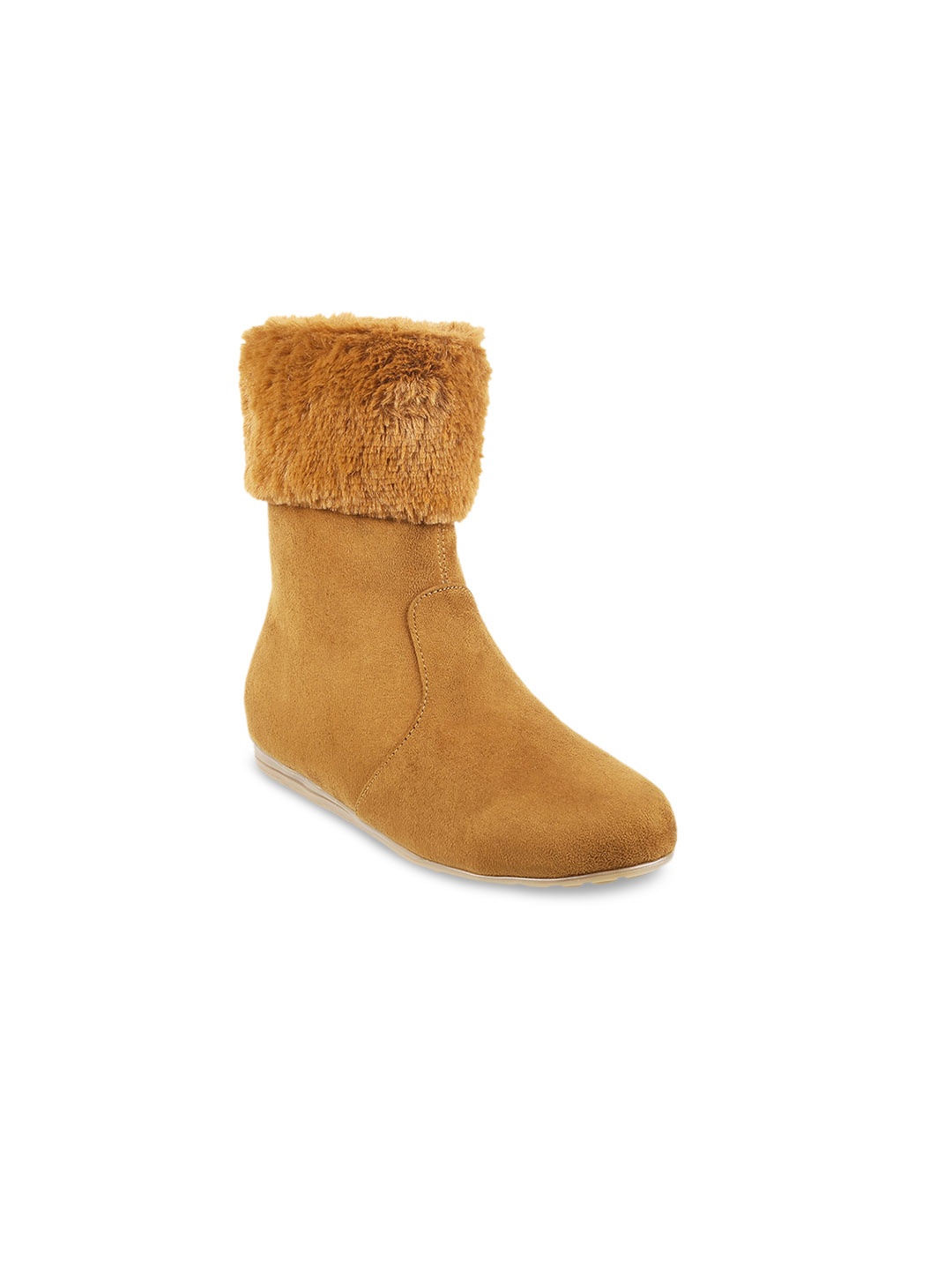 

Metro Women Faux Fur Trim Winter Boots, Tan