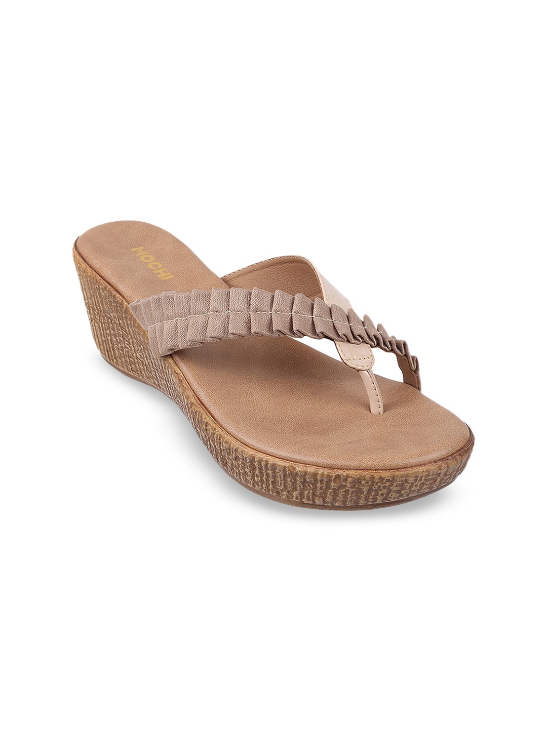 

Mochi Textured Wedge Heels, Beige