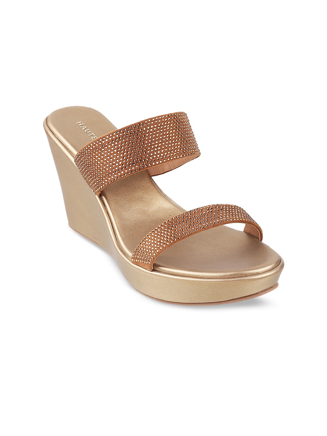 

Mochi Embellished Wedge Heels, Gold