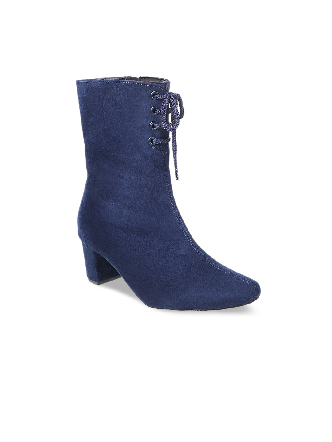 

Mochi Women Block Heel Regular Boots, Blue