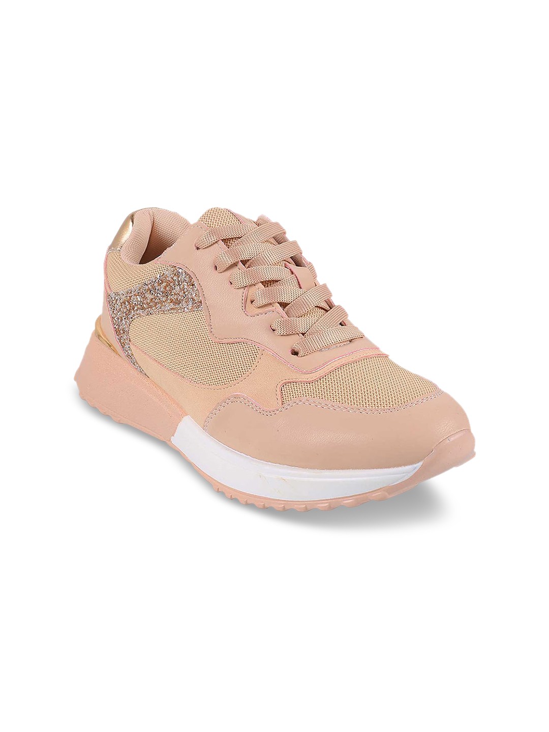 

Mochi Women Woven Design Sneakers, Pink