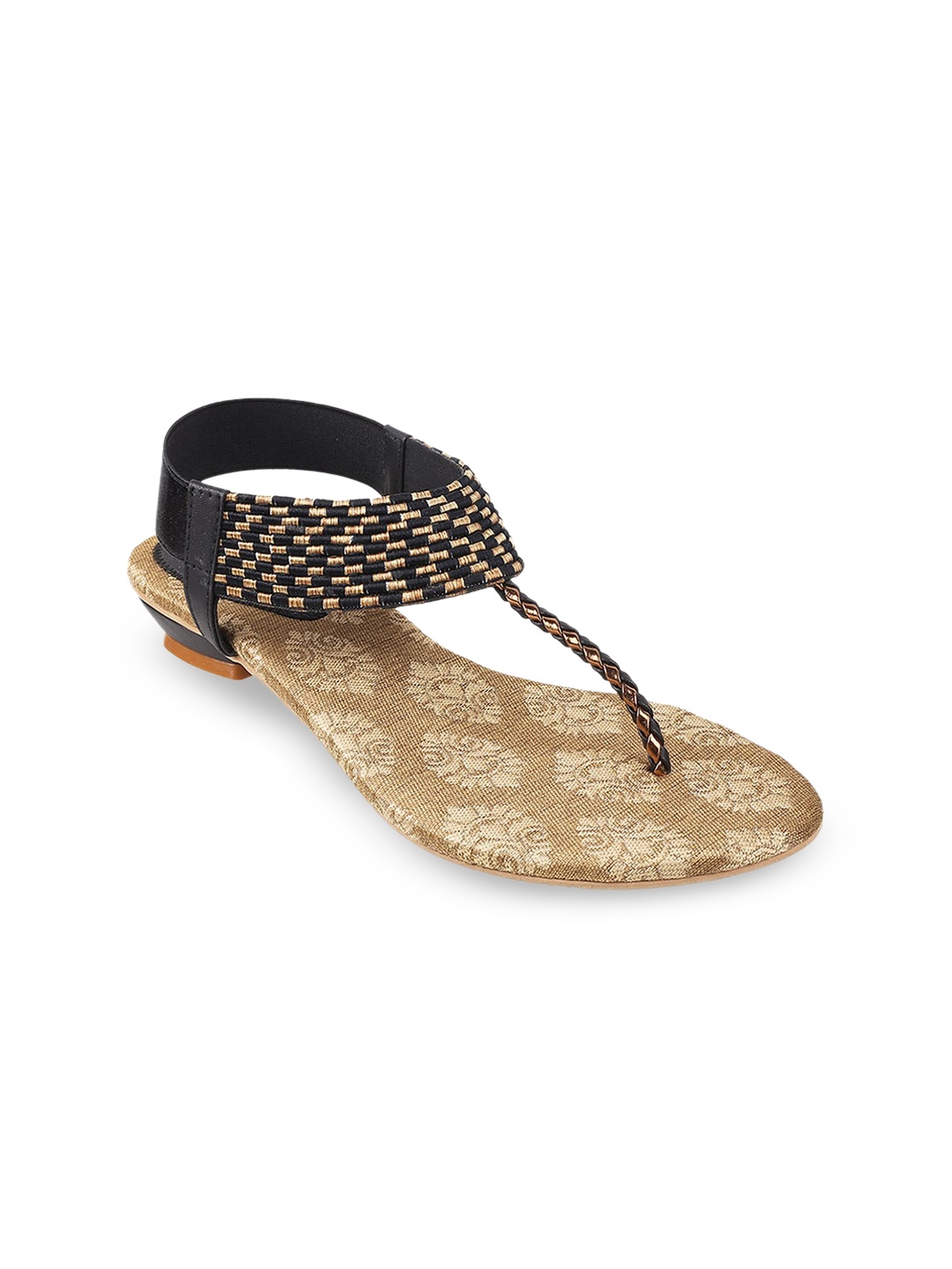 

Mochi Women Embellished T-Strap Flats, Black