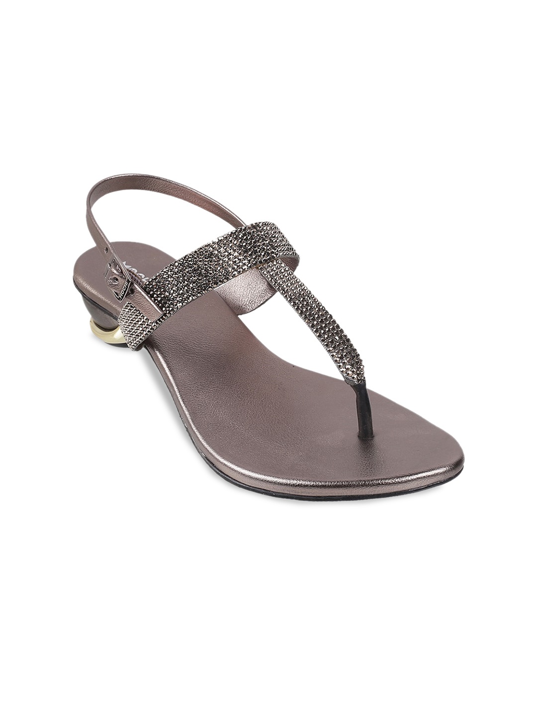 

Mochi Embellished Block Heels, Grey