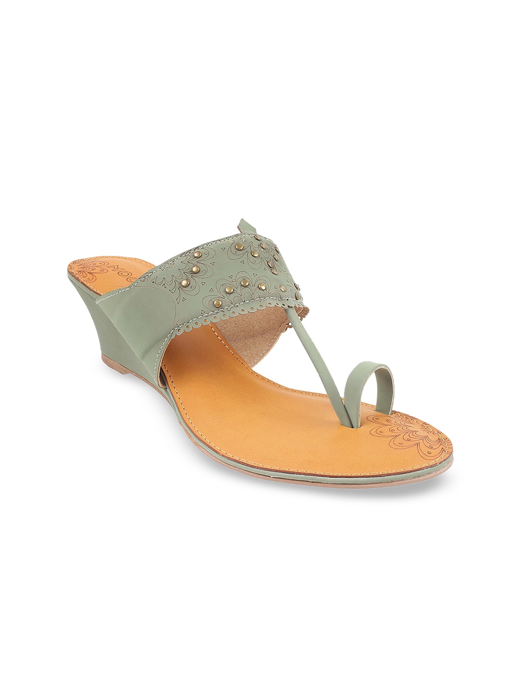

Mochi Embellished Wedge Heels, Green