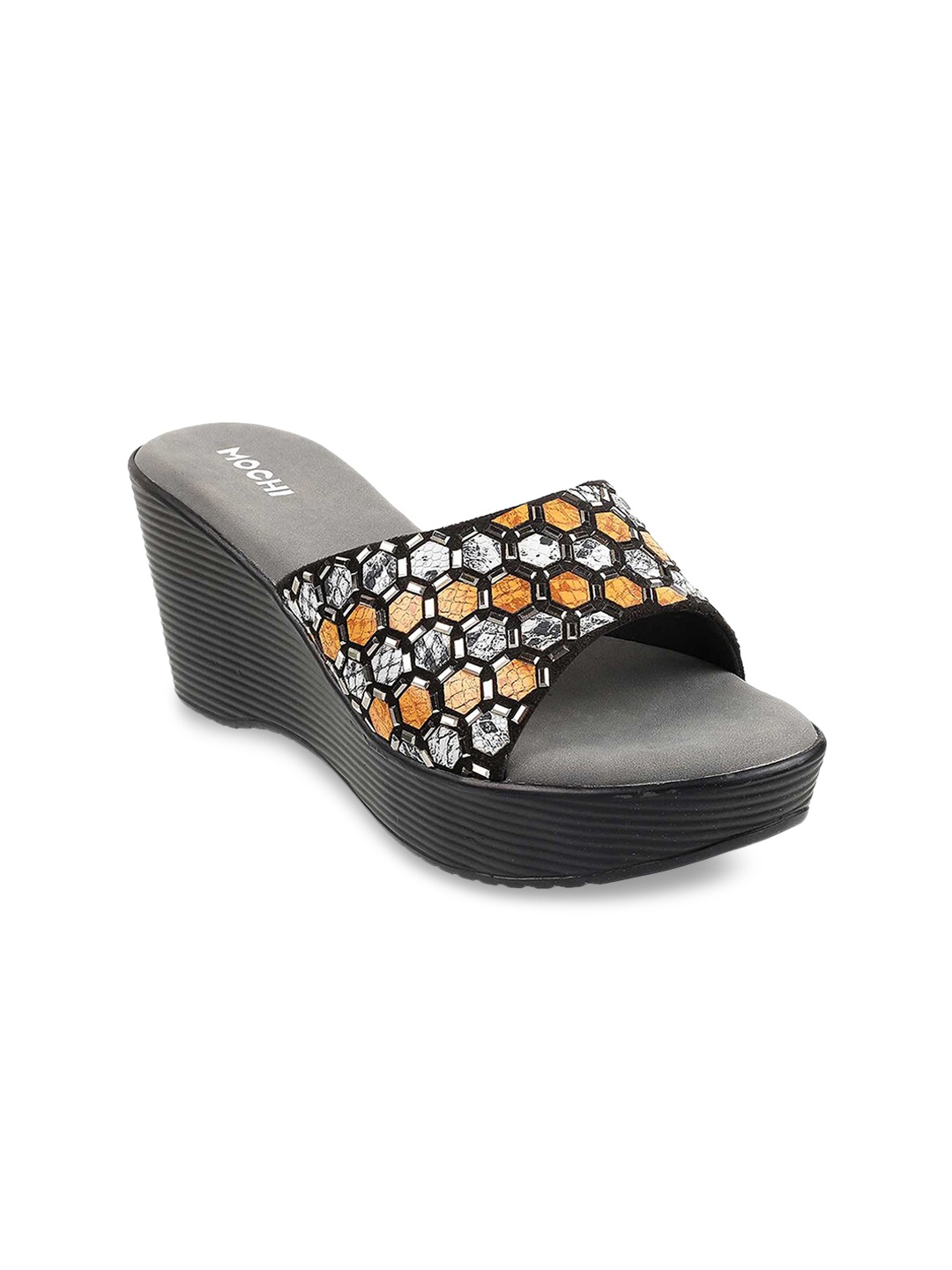 

Mochi Embellished Wedge Heels, Black