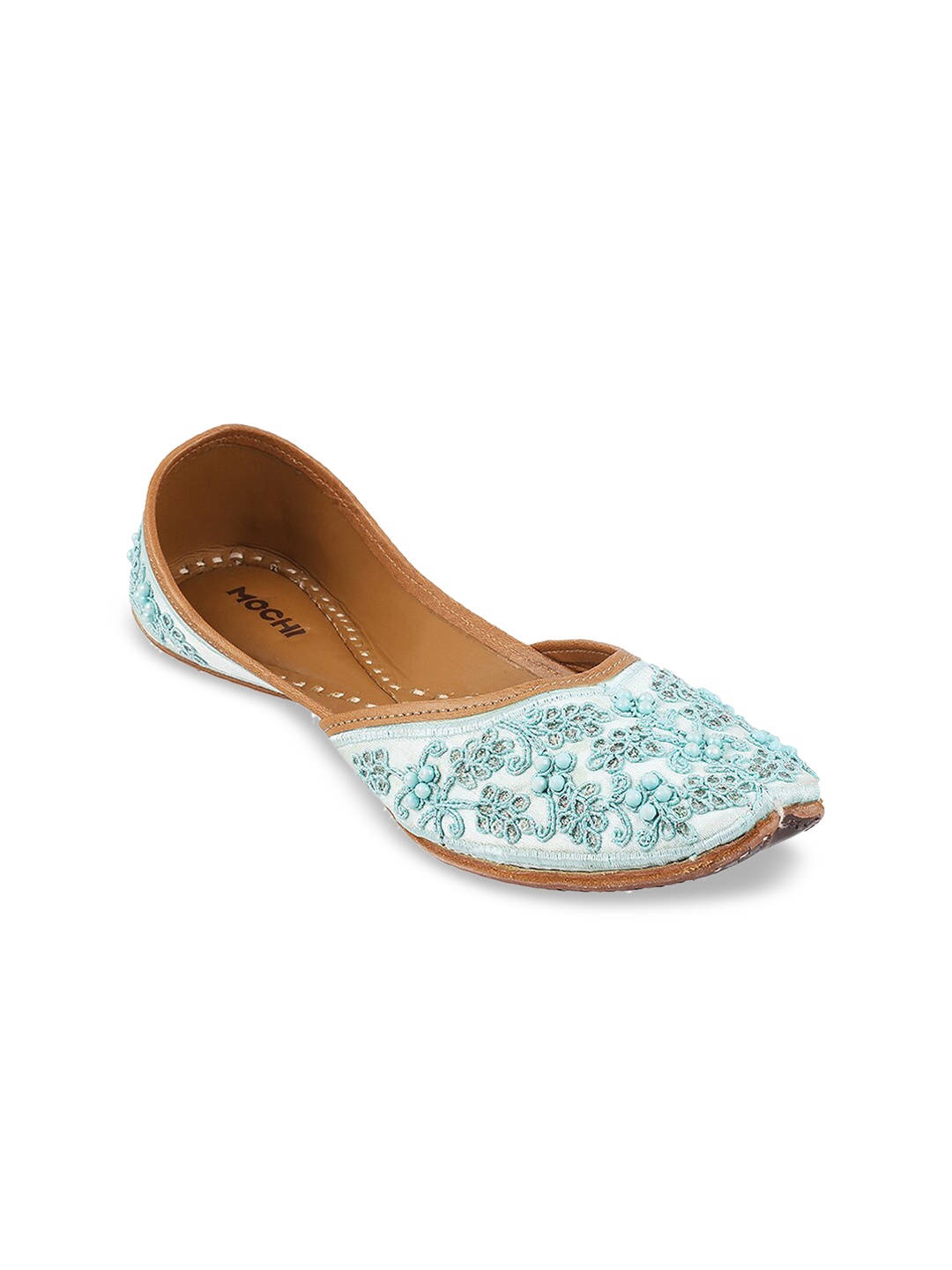

Mochi Women Embellished Ethnic Mojaris, Blue
