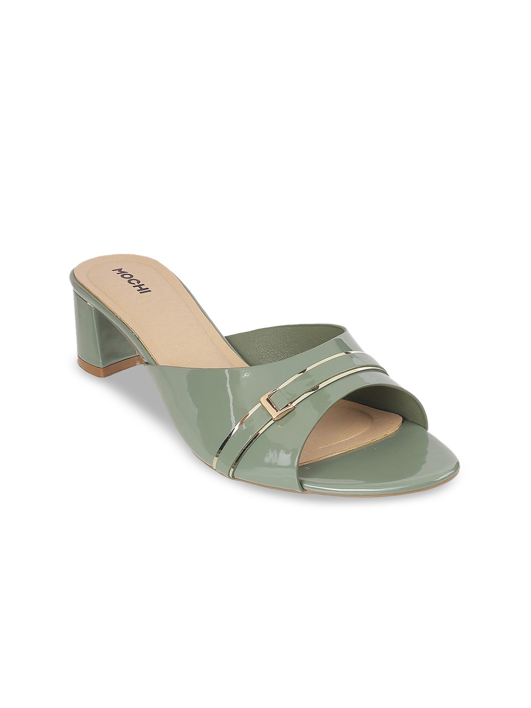 

Mochi Embellished Block Heels, Green