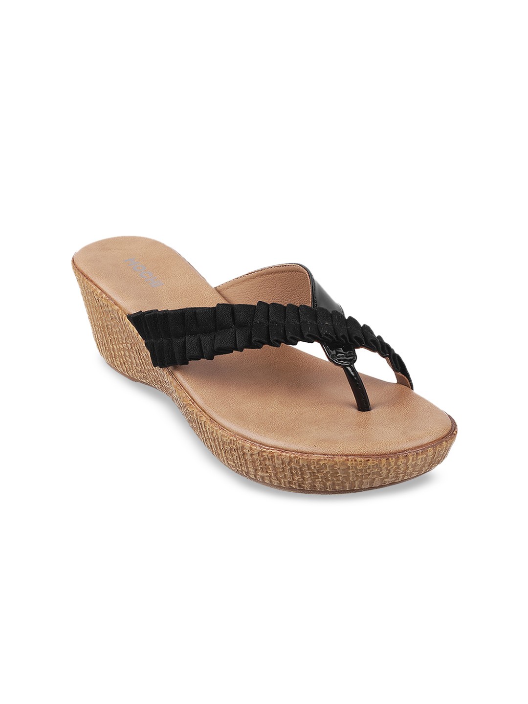 

Mochi Self Design Wedge Heels, Black