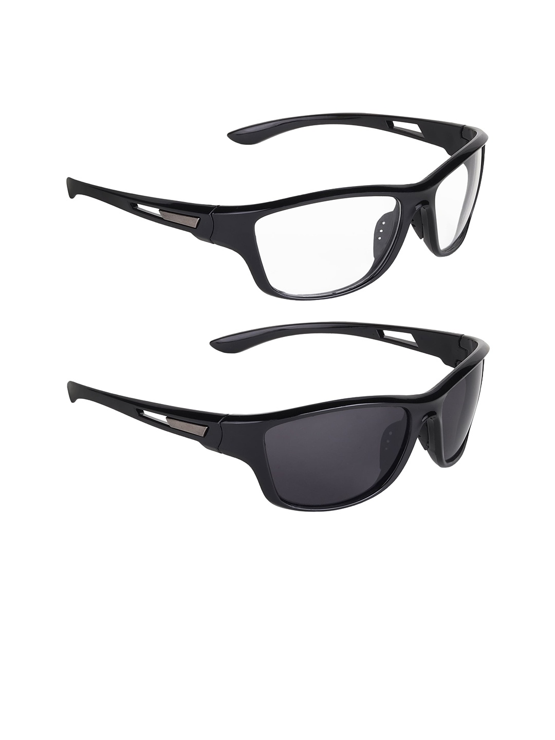 

CRIBA Unisex Lens & Sports Sunglasses with UV Protected Lens, Black