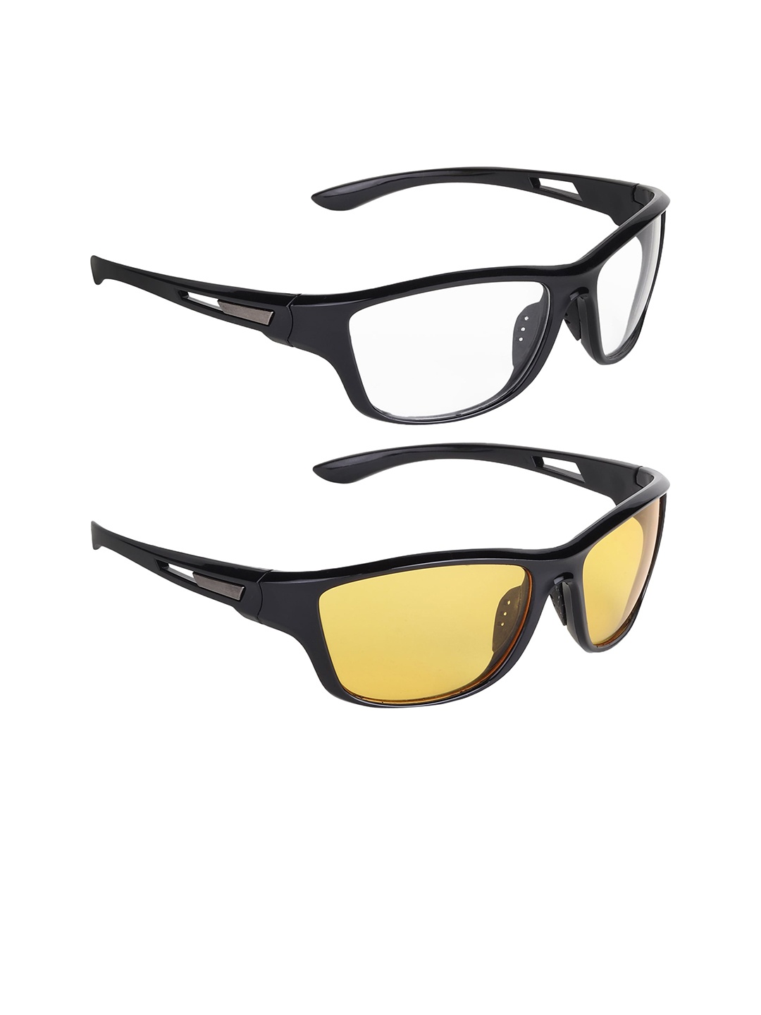 

CRIBA Unisex Lens & Sports Sunglasses with UV Protected Lens, Black