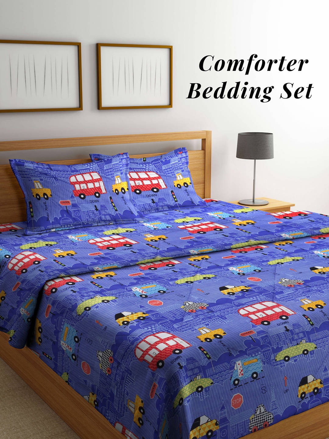 

Arrabi Blue & Red Mild Winter 550 GSM Double Bed Comforter with 2 Pillow Covers