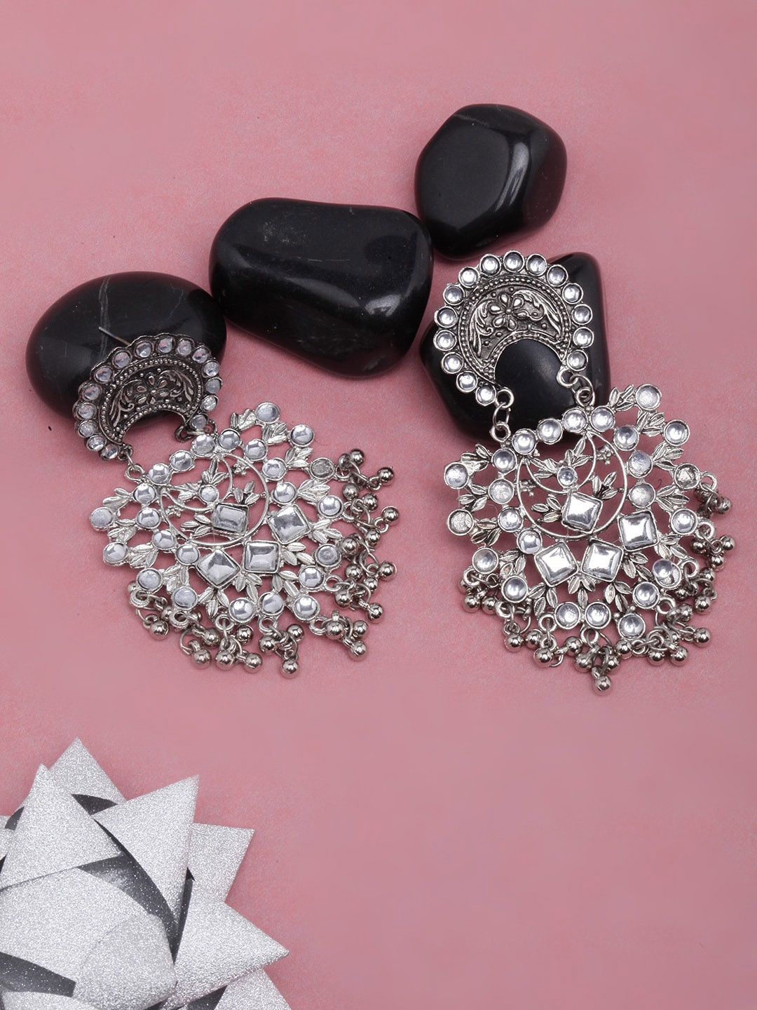 

DIVA WALK Silver Plated Contemporary Drop Earrings