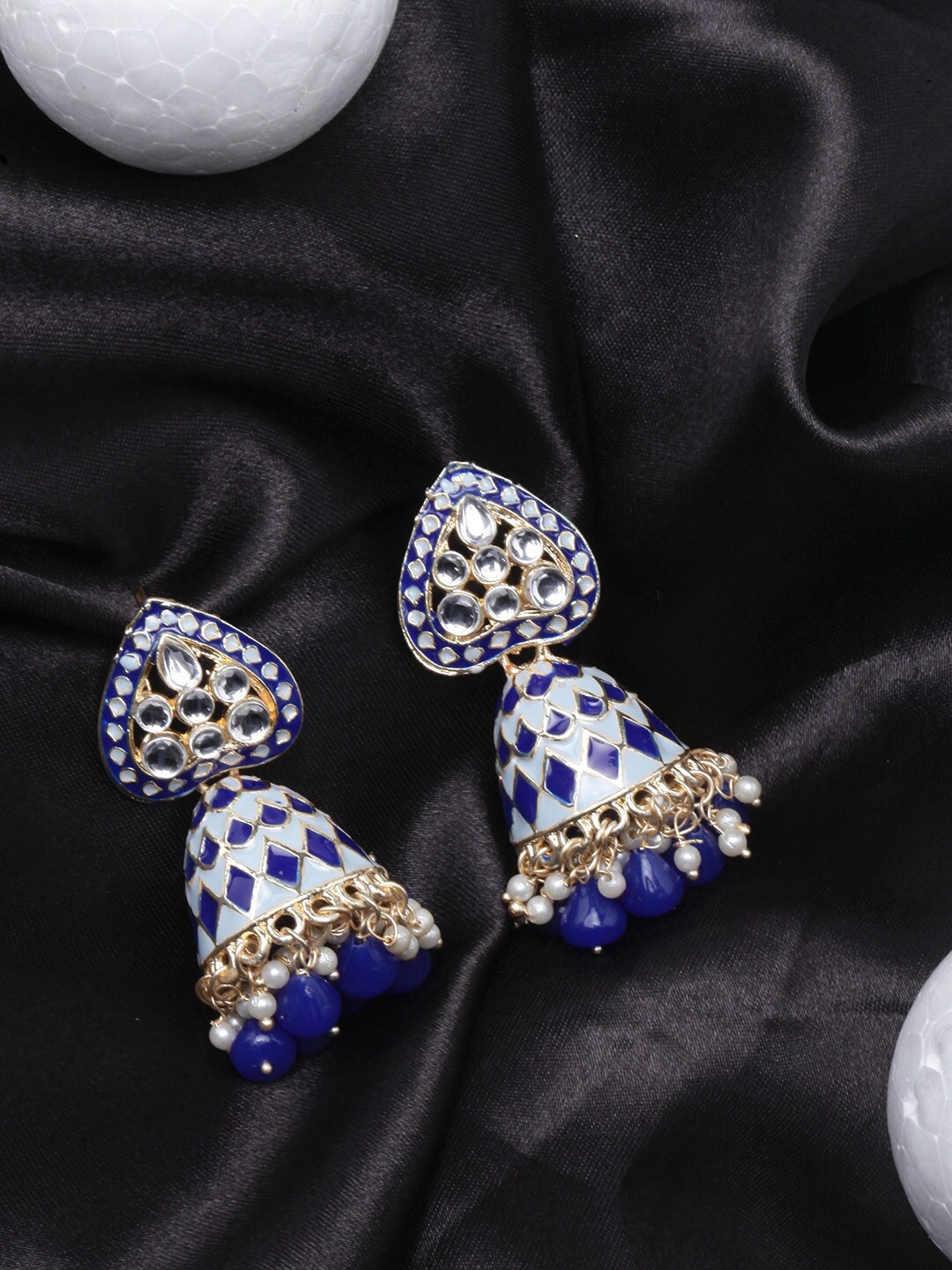 

DIVA WALK Gold Plated Contemporary Jhumkas Earrings