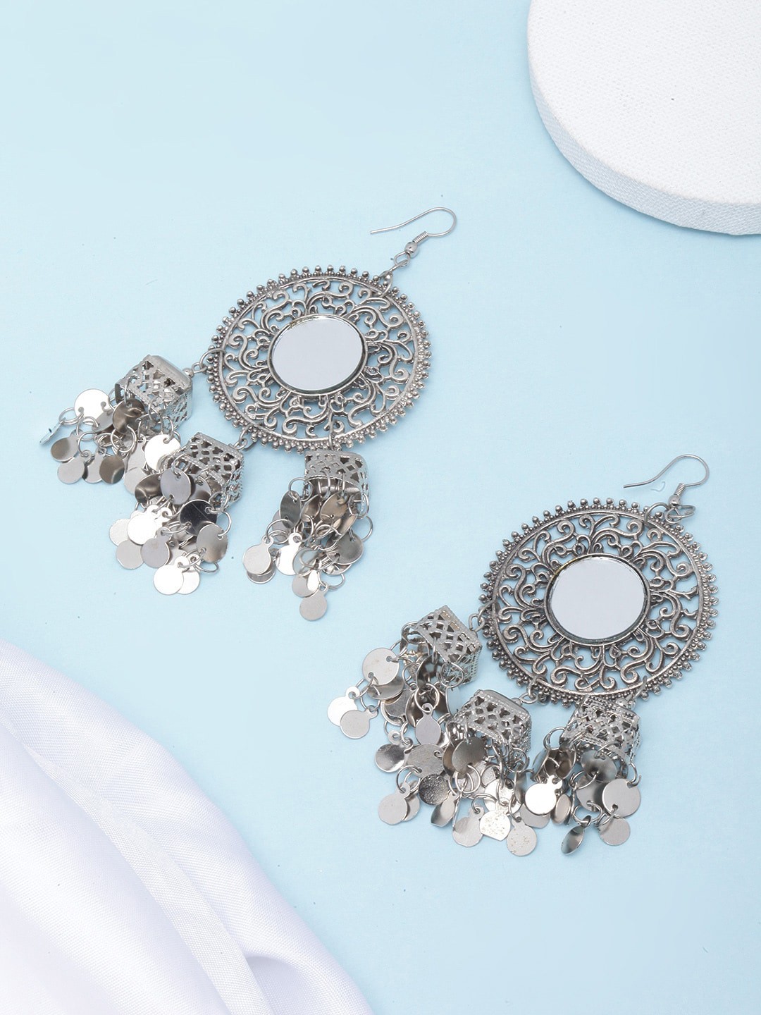 

DIVA WALK Silver Plated Contemporary Drop Earrings