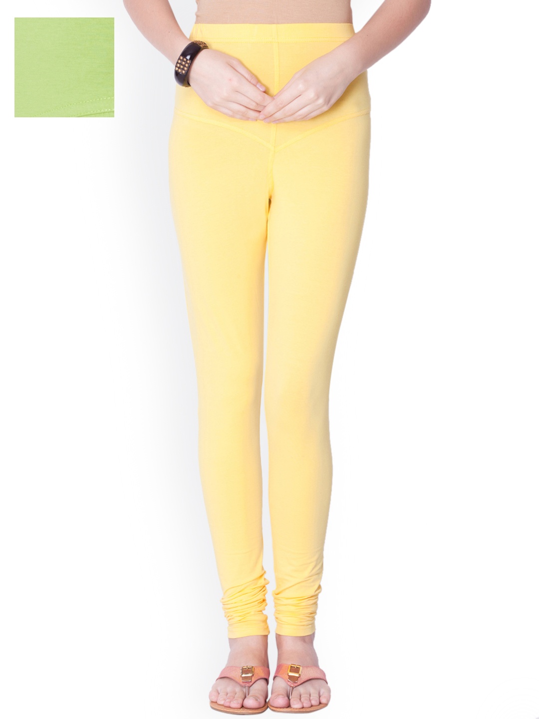 

Dollar Missy Pack of 2 Churidar Leggings, Yellow
