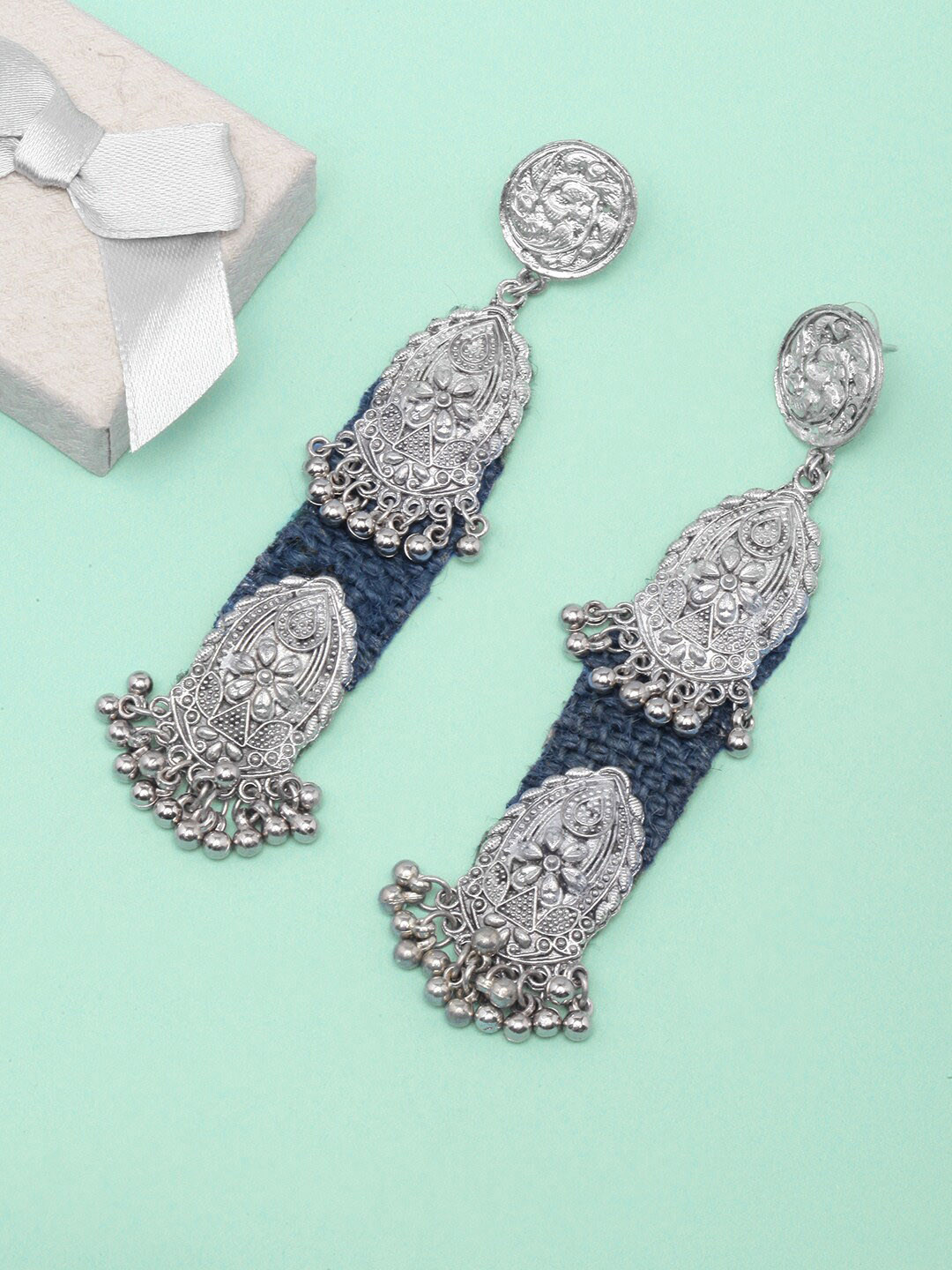 

DIVA WALK Silver Plated Contemporary Drop Earrings